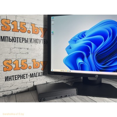 Персональный компьютер  Б/У  для ПВЗ Пунктов выдачи заказов OZON, Wildberries USFF HP ProDesk 405 G6 /R3 PRO-4300GE/8GB DDR4/250 HDD + Монитор