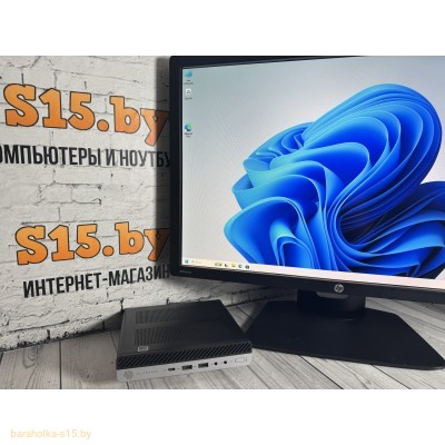 Персональный компьютер  Б/У  для ПВЗ Пунктов выдачи заказов OZON, Wildberries USFF HP EliteDesk 705 G4 /R3 PRO -2200G/8GB DDR4/256 SSD + Монитор